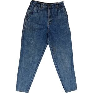 Vintage Bill Blass Acid Wash Rock Grunge High Waisted Festival Denim Jeans 26